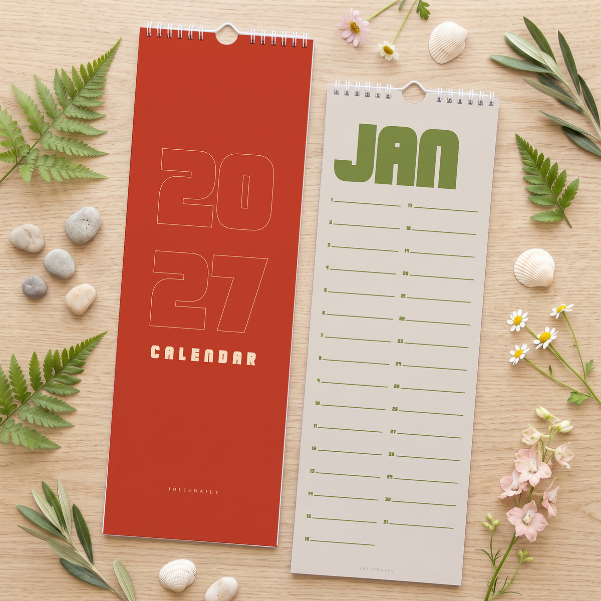 Perpetual Wall Calendar: Retro Simple (Slim, Undated) - photo 8