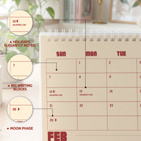 2027 Desk Calendar: Ivory & Red - photo 1