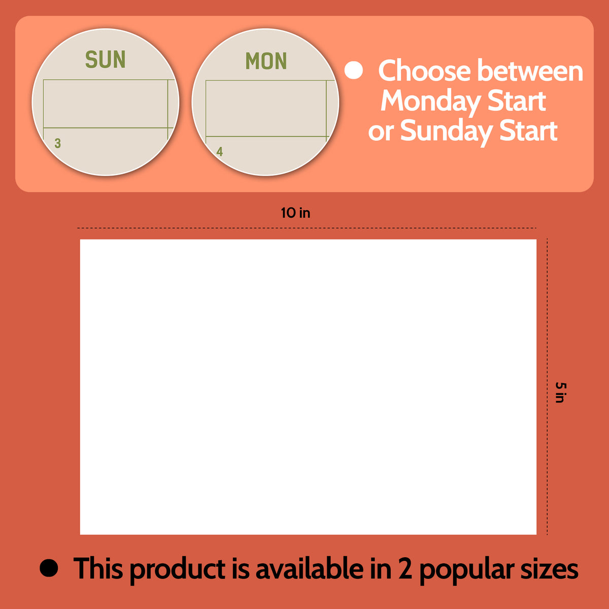 2027 Desk Calendar: Olive & Orange - photo 2
