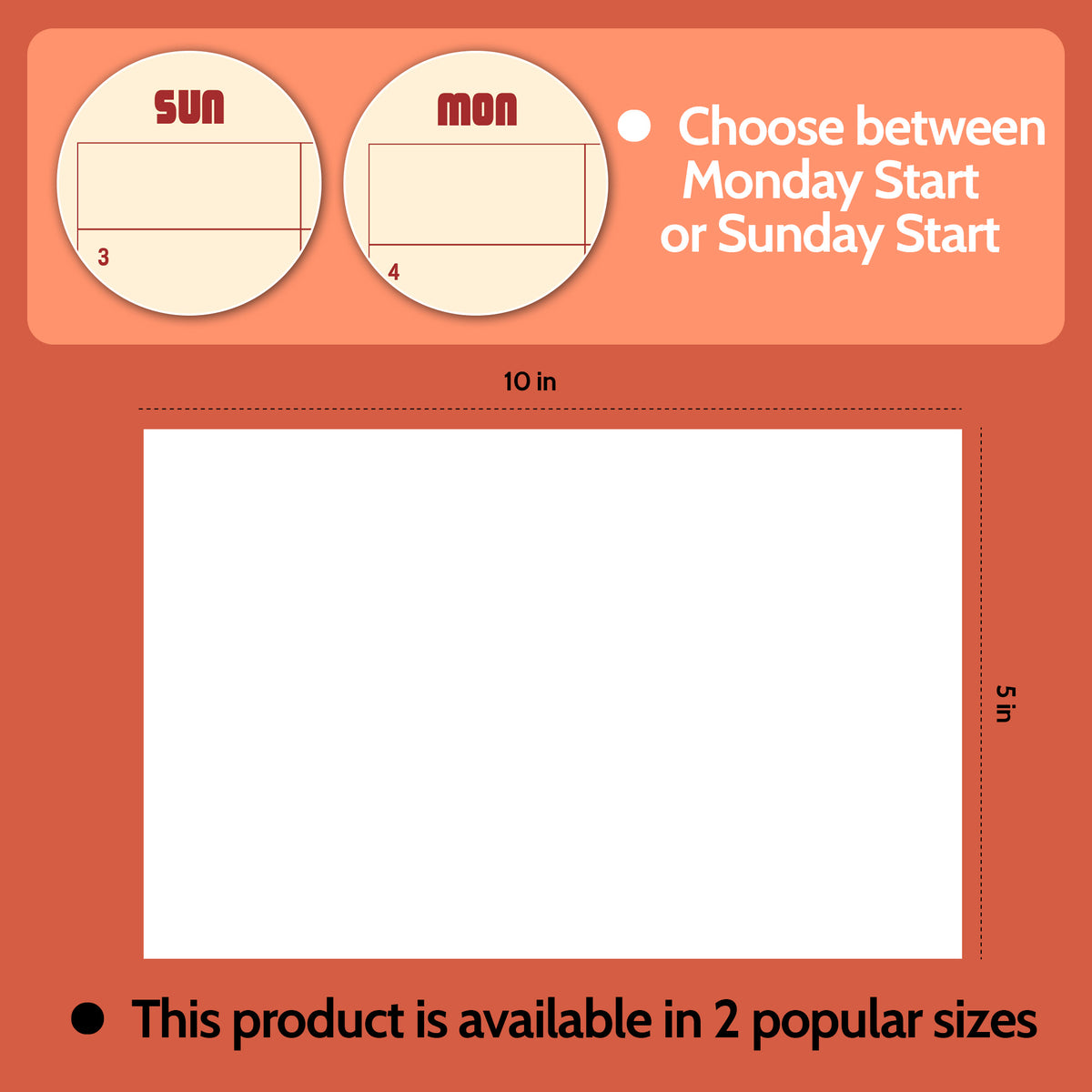 2027 Desk Calendar: Ivory & Red - photo 2