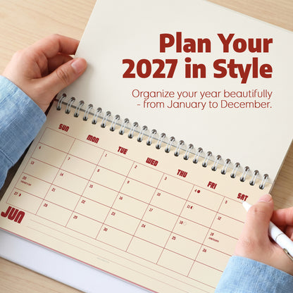 2027 Desk Calendar: Ivory & Red - photo 3