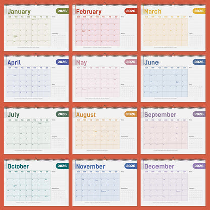 2026 Wall Calendar: Bright Simple - photo 3