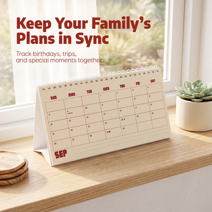 2027 Desk Calendar: Ivory & Red - photo 4