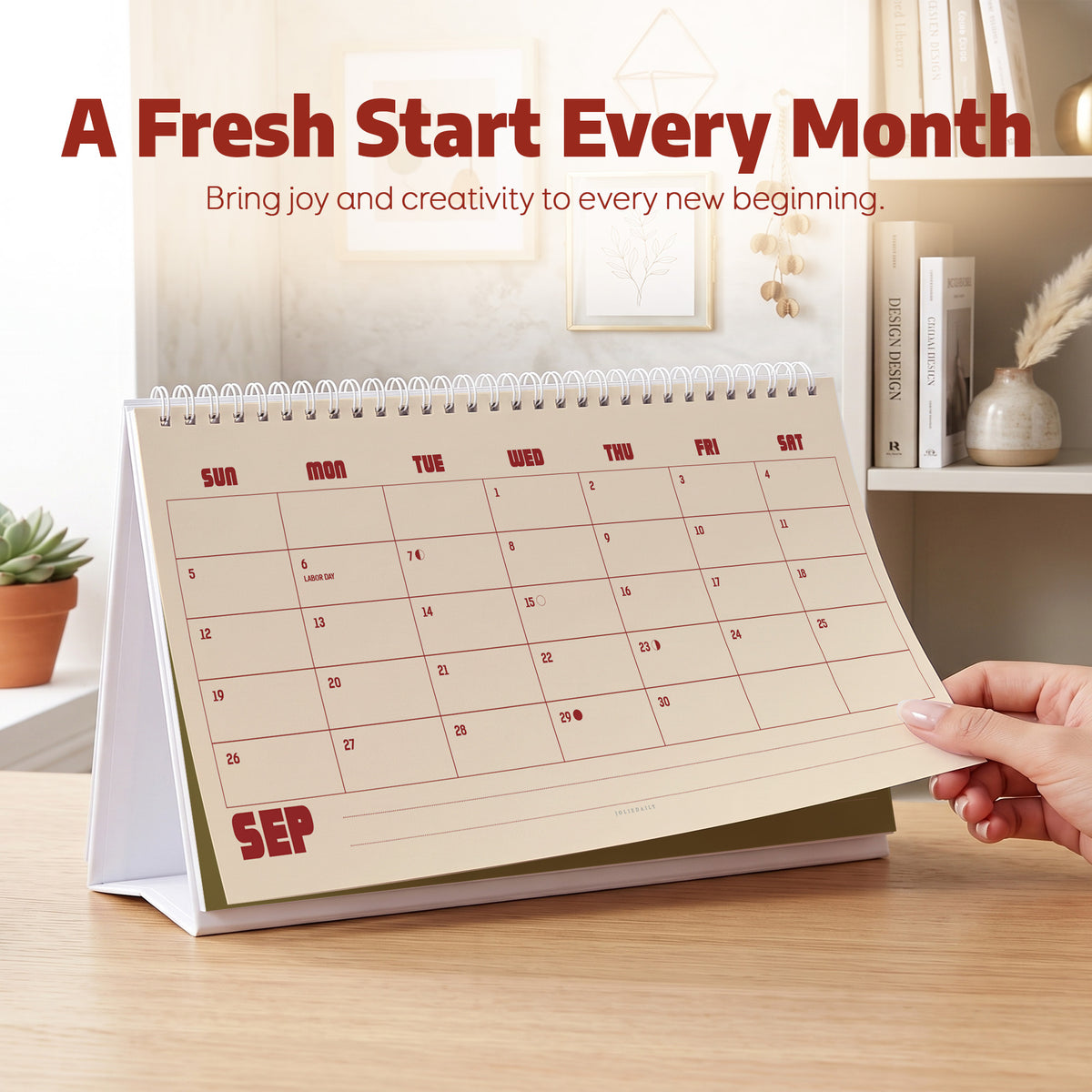 2027 Desk Calendar: Ivory & Red - photo 5