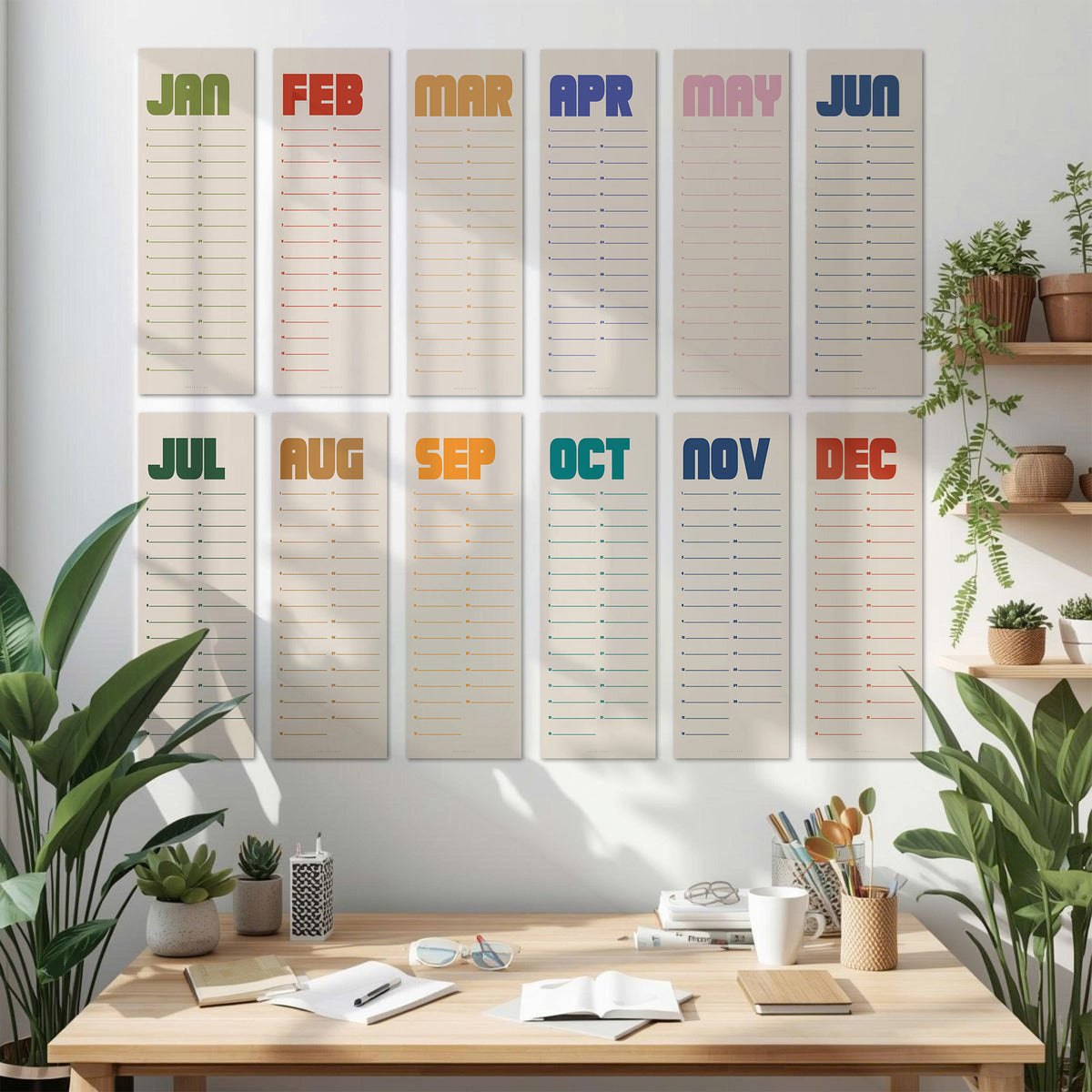 Perpetual Wall Calendar: Retro Simple (Slim, Undated) - photo 13