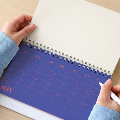 2027 Desk Calendar, Standing Flip Monthly Planner, Minimalist Design